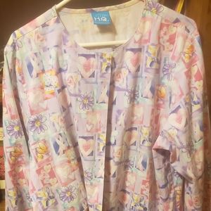 LADIES BREAST CANCER SCRUB TOP LG